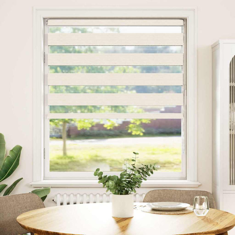 Load image into Gallery viewer, Vidaxl zebra rolgordijn 100x100 cm stofbreedte 95,9 cm marmerbeige
