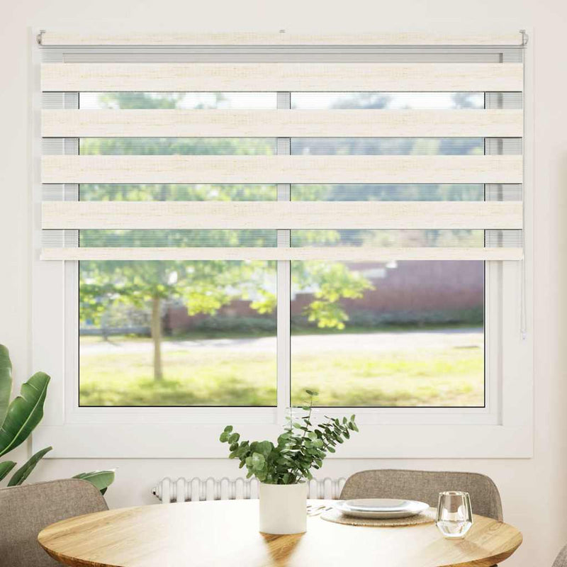 Load image into Gallery viewer, Vidaxl zebra rolgordijn 155x100 cm stofbreedte 150,9 cm marmerbeige
