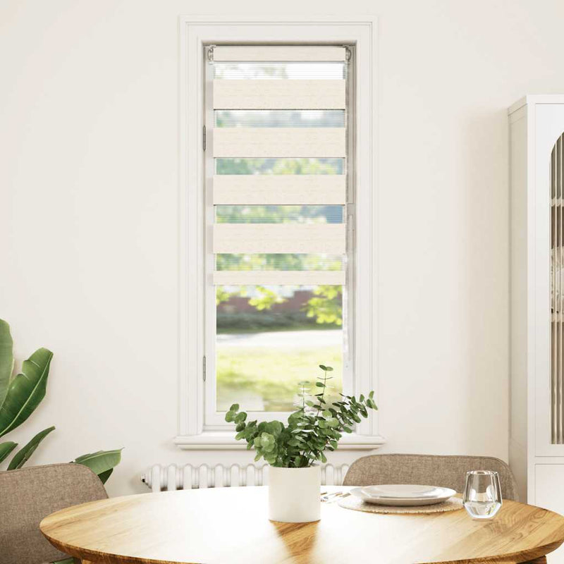 Laden Sie das Bild in Galerie -Viewer, Vidaxl zebra blind 45x150 cm stofbreedte 40,9 cm polyester marmerbeige
