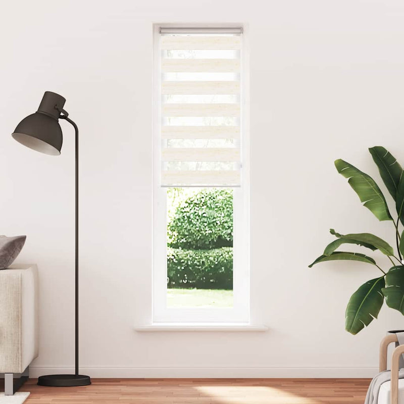 Afbeelding laden in galerijviewer, Vidaxl zebra rolgordijn 65x200 cm stofbreedte 60,9 cm marmerbeige

