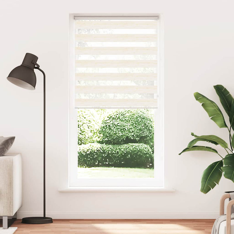 Load image into Gallery viewer, Vidaxl zebra rolgordijn 115x200 cm stofbreedte 110,9 cm marmerbeige
