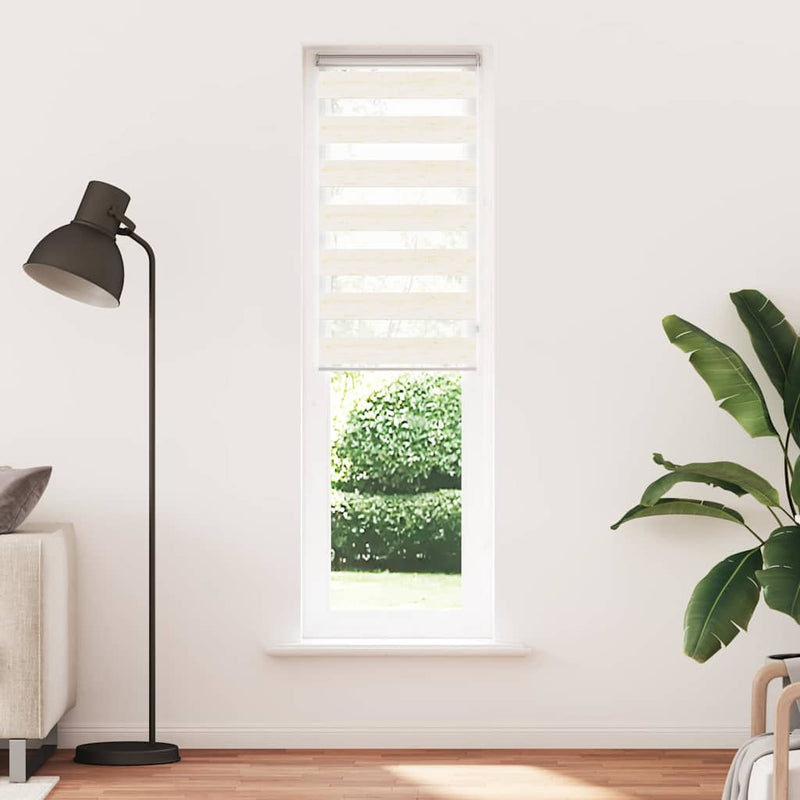 Load image into Gallery viewer, Vidaxl zebra rolgordijn 65x230 cm stofbreedte 60,9 cm marmerbeige
