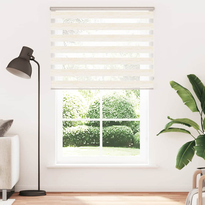 Load image into Gallery viewer, Vidaxl zebra rolgordijn 140x230 cm stofbreedte 135,9 cm marmerbeige
