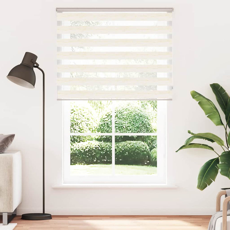 Chargez l'image dans la visionneuse de la galerie, Vidaxl zebra rolgordijn 150x230 cm stofbreedte 145,9 cm marmerbeige
