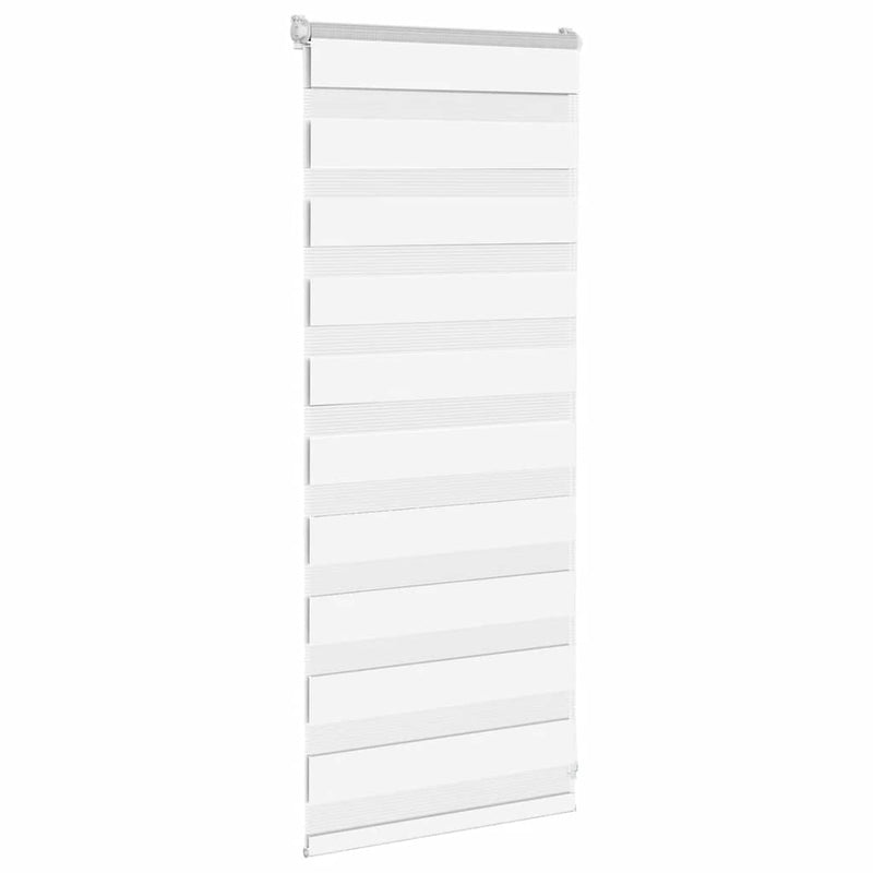 Load image into Gallery viewer, Vidaxl zebra rolgordijn 65x100 cm stofbreedte 60,9 cm polyester wit
