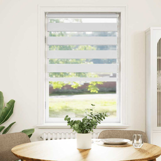 Vidaxl zebra blind 70x100 cm stofbreedte 65,9 cm polyester wit