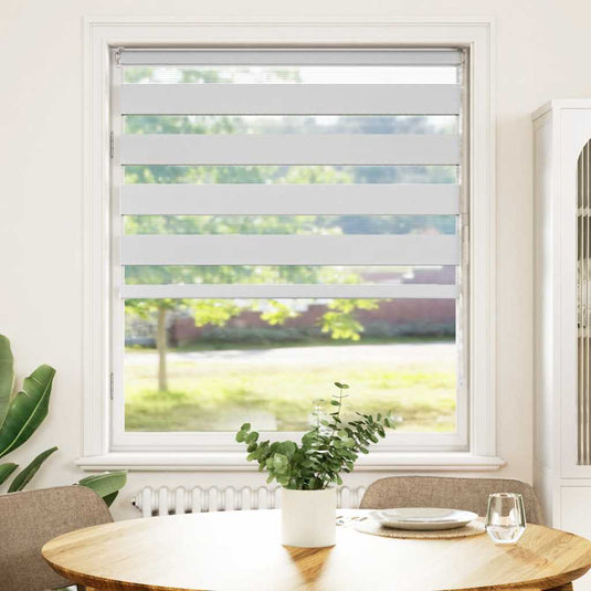 Vidaxl zebra blind 115x100 cm stofbreedte 110,9 cm polyester wit