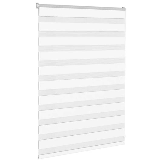Vidaxl zebra blind 115x100 cm stofbreedte 110,9 cm polyester wit