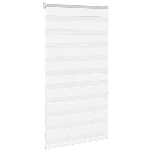 Vidaxl zebra rolgordijn 75x150 cm stofbreedte 70,9 cm polyester wit