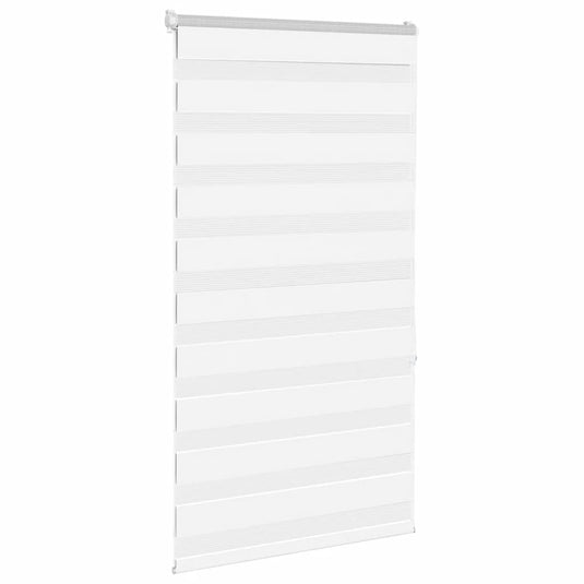 Vidaxl zebra rolgordijn 85x150 cm stofbreedte 80,9 cm polyester wit