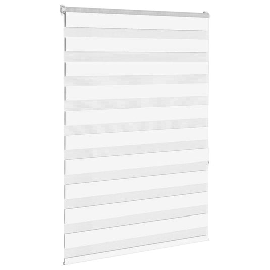 Vidaxl zebra rolgordijn 110x150 cm stofbreedte 105,9cm polyester wit