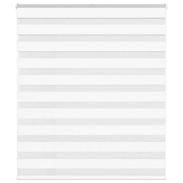 Vidaxl zebra rolgordijn 125x150 cm stofbreedte 120,9cm polyester wit