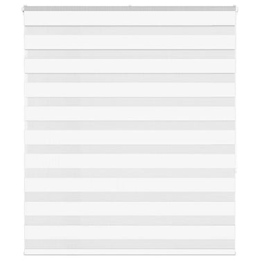Vidaxl zebra rolgordijn 130x150 cm stofbreedte 125,9cm polyester wit