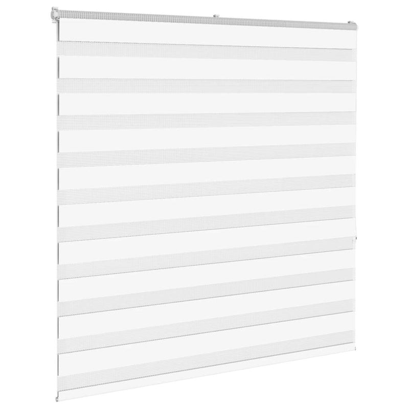 Load image into Gallery viewer, Vidaxl zebra rolgordijn 145x150 cm stofbreedte 140,9cm polyester wit
