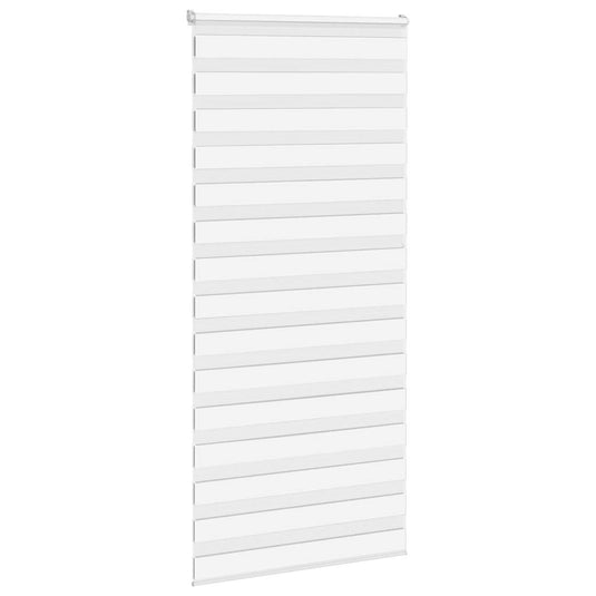 Vidaxl zebra rolgordijn 105x200 cm stofbreedte 100,9cm polyester wit