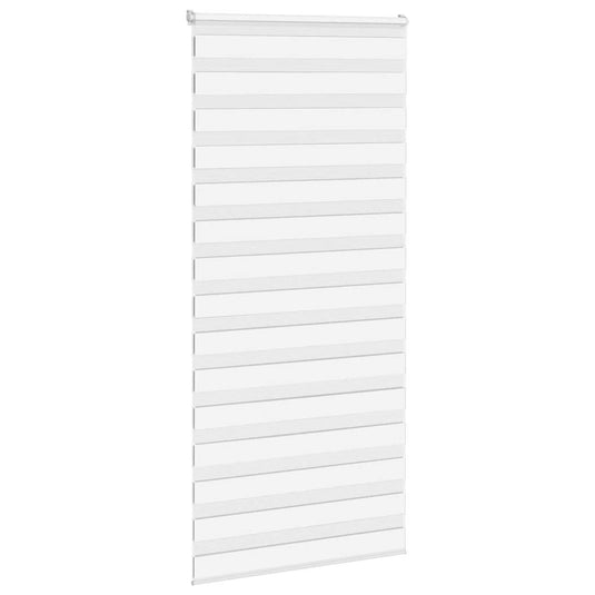 Vidaxl zebra rolgordijn 115x200 cm stofbreedte 110,9cm polyester wit