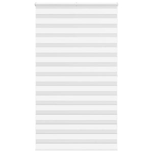 Vidaxl zebra rolgordijn 125x200 cm stofbreedte 120,9cm polyester wit