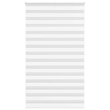 Vidaxl zebra rolgordijn 130x200 cm stofbreedte 125,9cm polyester wit
