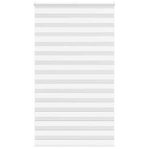 Vidaxl zebra rolgordijn 130x230 cm stofbreedte 125,9cm polyester wit