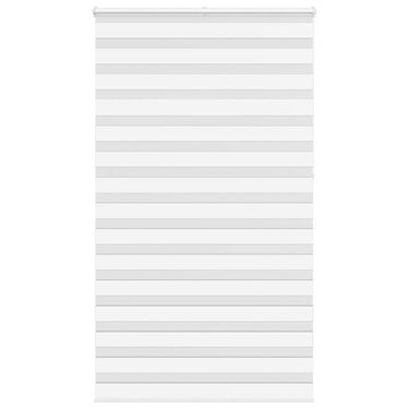 Vidaxl zebra rolgordijn 130x230 cm stofbreedte 125,9cm polyester wit