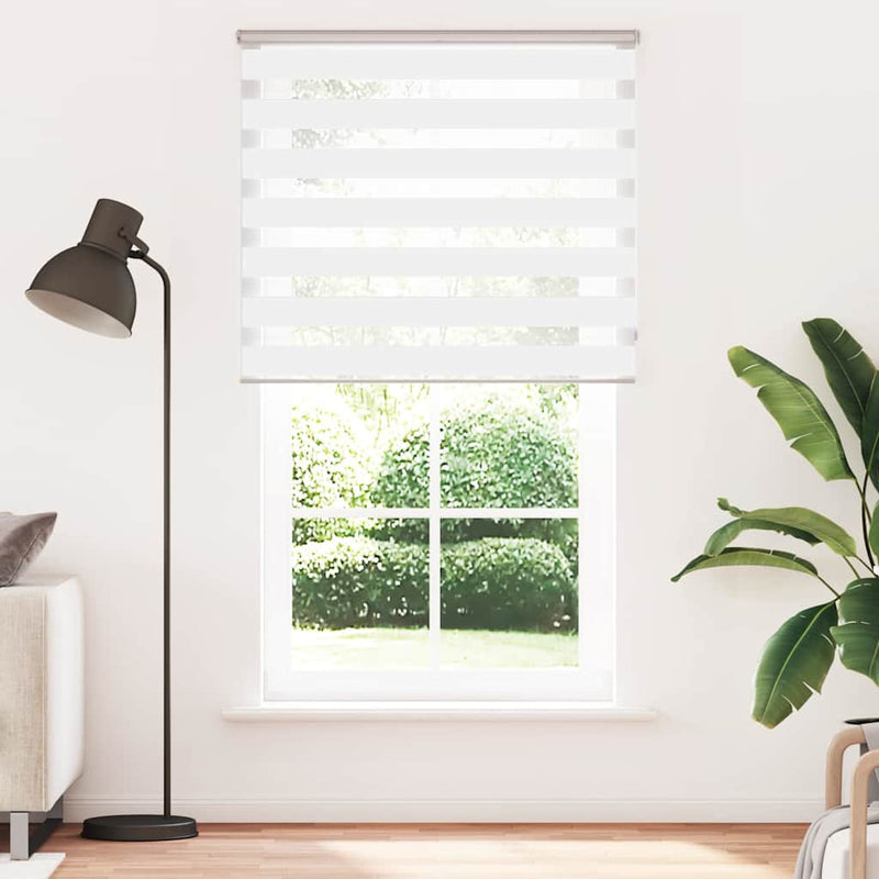 Load image into Gallery viewer, Vidaxl zebra rolgordijn 130x230 cm stofbreedte 125,9cm polyester wit
