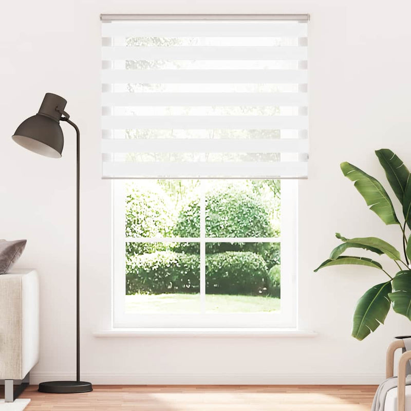 Load image into Gallery viewer, Vidaxl zebra rolgordijn 145x230 cm stofbreedte 140,9cm polyester wit
