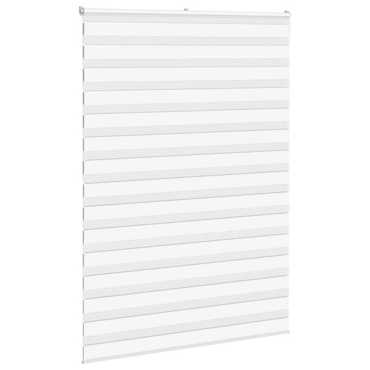 Vidaxl zebra rolgordijn 160x230 cm stofbreedte 155,9cm polyester wit