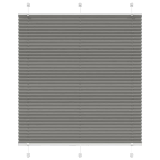 Vidaxl plissé rolgordijn 120x150 cm stofbreedte 119,4 cm antraciet