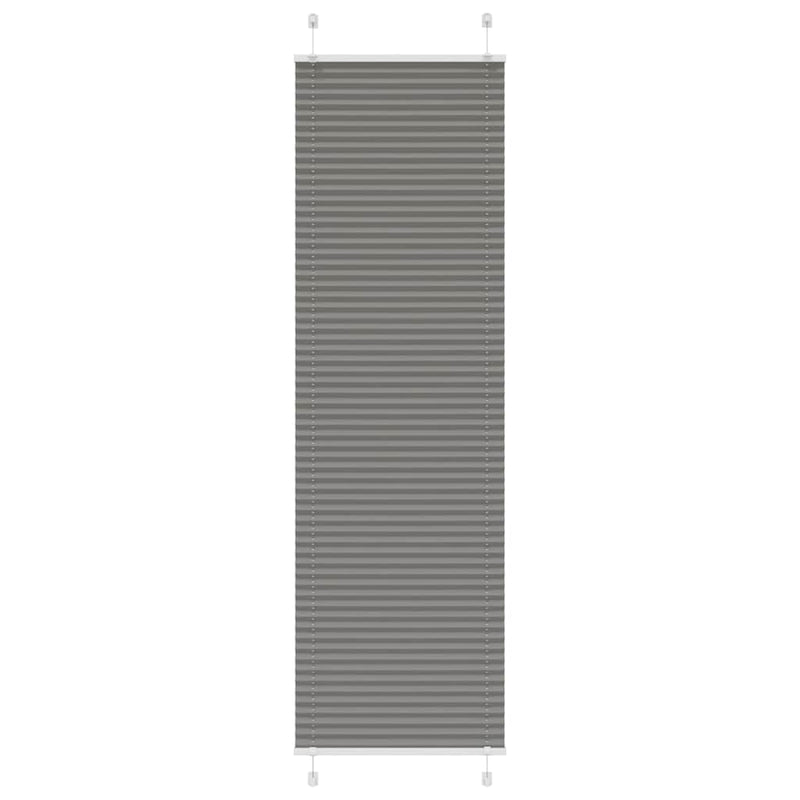 Afbeelding laden in galerijviewer, Vidaxl plissé rolgordijn 60x200 cm stofbreedte 59,4 cm antraciet
