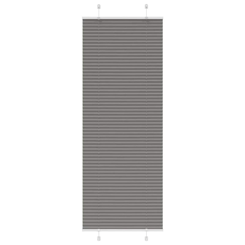 Afbeelding laden in galerijviewer, Vidaxl plissé rolgordijn 70x200 cm stofbreedte 69,4 cm antraciet
