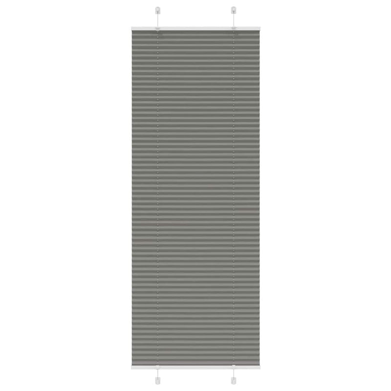 Afbeelding laden in galerijviewer, Vidaxl plissé rolgordijn 80x200 cm stofbreedte 79,4 cm antraciet
