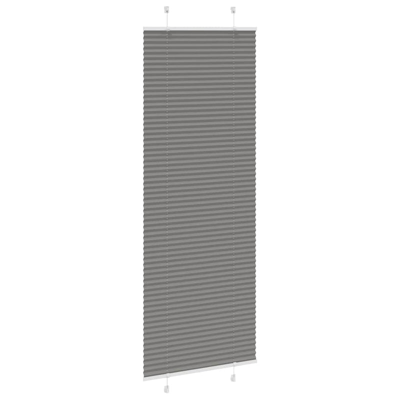 Afbeelding laden in galerijviewer, Vidaxl plissé rolgordijn 80x200 cm stofbreedte 79,4 cm antraciet
