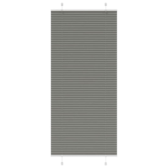 Vidaxl plissé rolgordijn 95x200 cm stofbreedte 94,4 cm antraciet