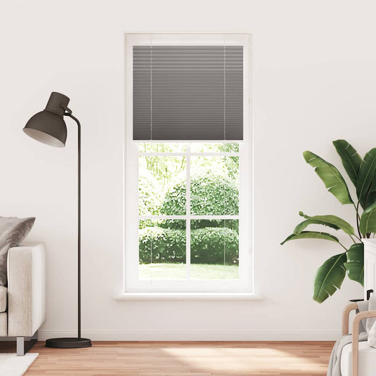 Vidaxl plissé rolgordijn 95x200 cm stofbreedte 94,4 cm antraciet