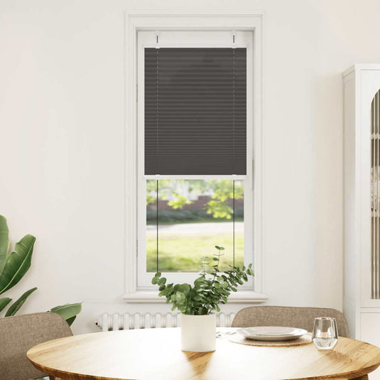 Vidaxl plissé rolgordijn 40x100 cm stofbreedte 39,4 cm polyester zwart