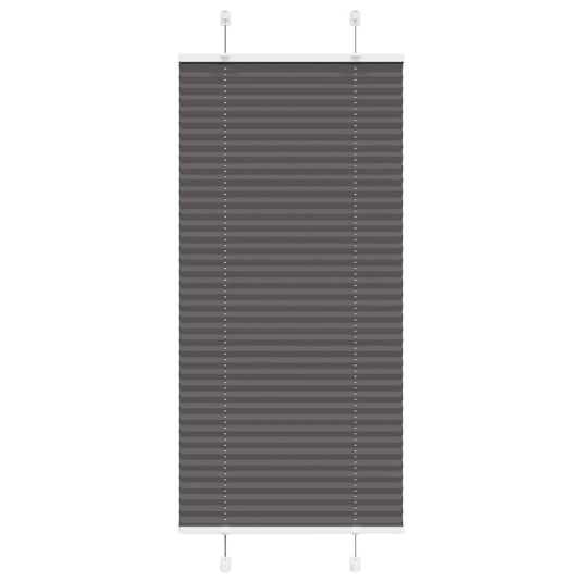 Vidaxl plissé rolgordijn 60x100 cm stofbreedte 59,4 cm polyester zwart