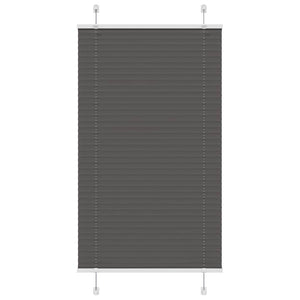 Vidaxl plissé rolgordijn 75x100 cm stofbreedte 74,4 cm polyester zwart