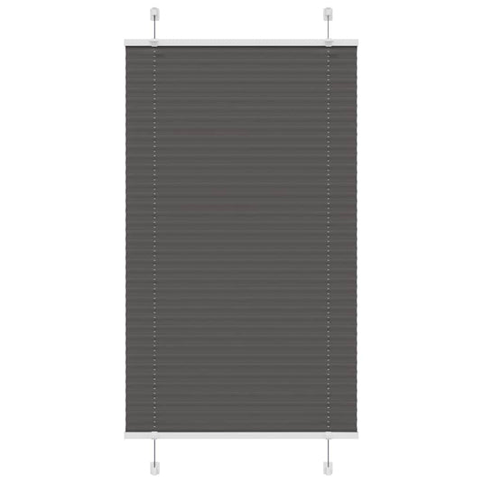 Vidaxl plissé rolgordijn 75x100 cm stofbreedte 74,4 cm polyester zwart
