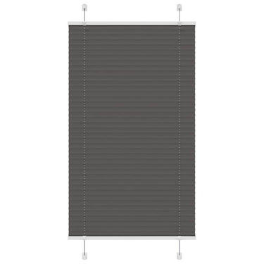 Vidaxl plissé rolgordijn 75x100 cm stofbreedte 74,4 cm polyester zwart