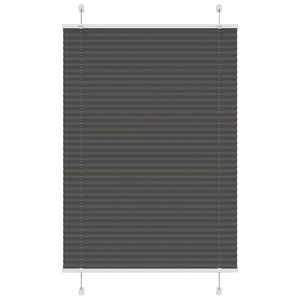Vidaxl plissé rolgordijn 90x100 cm stofbreedte 89,4 cm polyester zwart