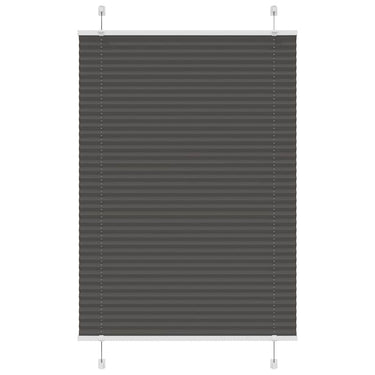 Vidaxl plissé rolgordijn 90x100 cm stofbreedte 89,4 cm polyester zwart
