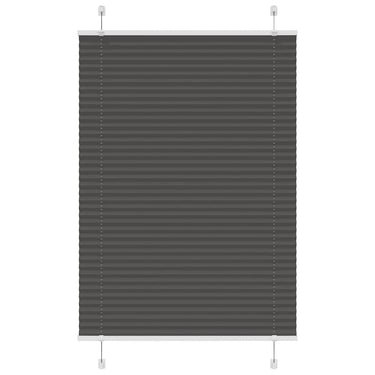 Vidaxl plissé rolgordijn 95x100 cm stofbreedte 94,4 cm polyester zwart