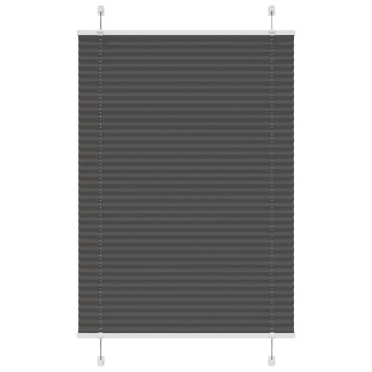 Vidaxl plissé rolgordijn 95x100 cm stofbreedte 94,4 cm polyester zwart