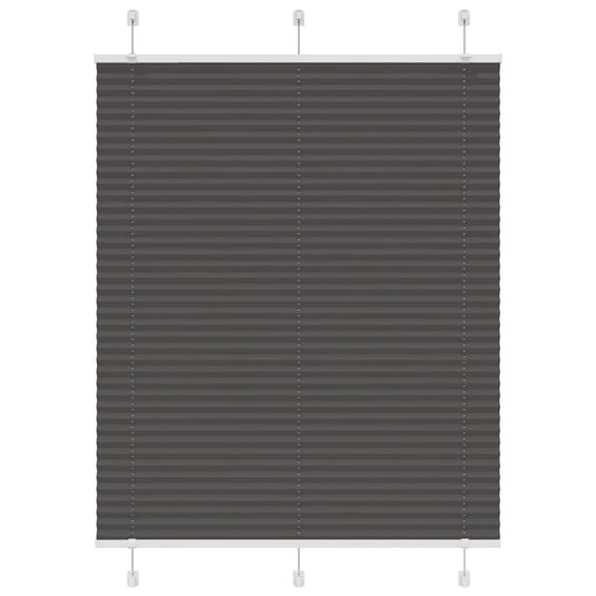 Vidaxl plissé rolgordijn 110x100cm stofbreedte 109,4cm polyester zwart