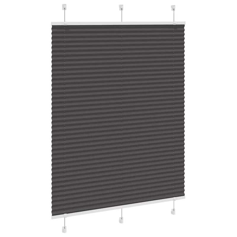 ギャラリービューアに画像をロードする, Vidaxl plissé rolgordijn 110x100cm stofbreedte 109,4cm polyester zwart

