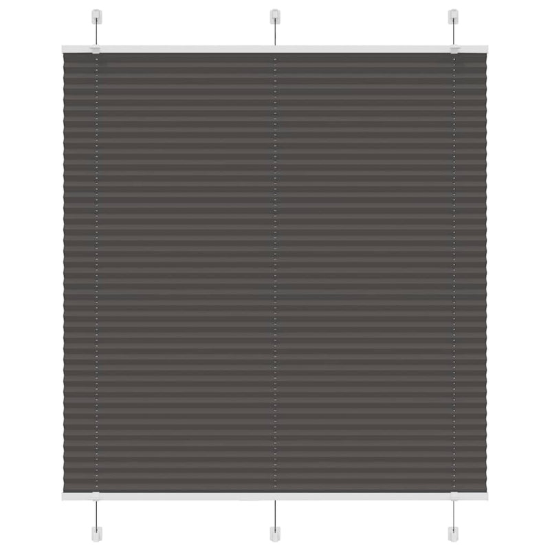 Chargez l'image dans la visionneuse de la galerie, Vidaxl plissé rolgordijn 115x100cm stofbreedte 114,4cm polyester zwart
