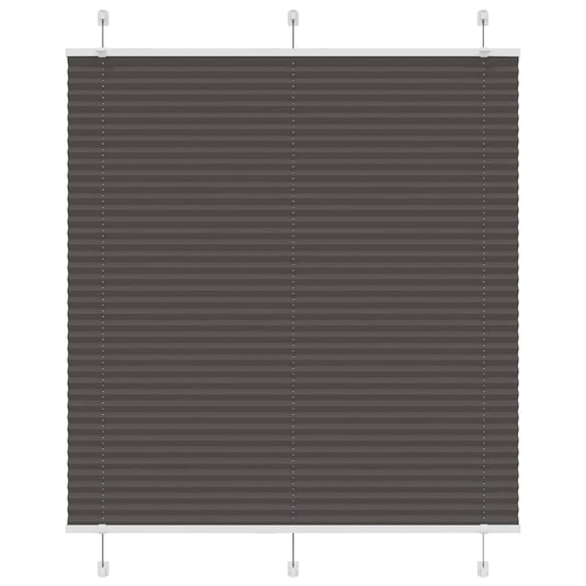 Vidaxl plissé rolgordijn 120x100cm stofbreedte 119,4cm polyester zwart