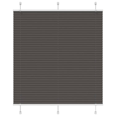 Vidaxl plissé rolgordijn 120x100cm stofbreedte 119,4cm polyester zwart