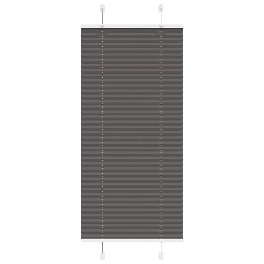 Vidaxl plissé rolgordijn 55x150 cm stofbreedte 54,4 cm polyester zwart