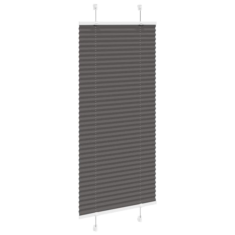 ギャラリービューアに画像をロードする, Vidaxl plissé rolgordijn 65x150 cm stofbreedte 64,4 cm polyester zwart
